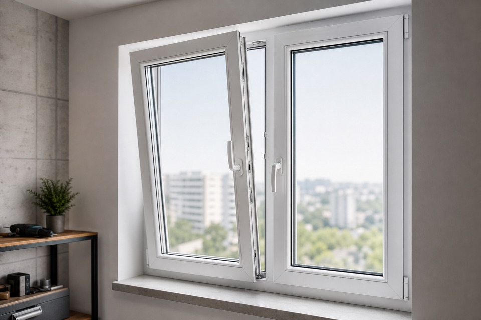 Çift açılım PVC pencere sistemi